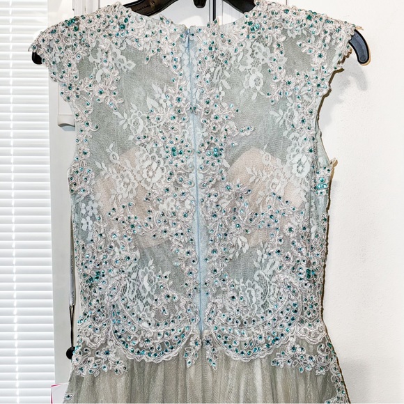 NWT Jovani Prom Dress - Size 2 - JVN by Jovani Gown - Light Blue Flowers - Picture 6 of 9
